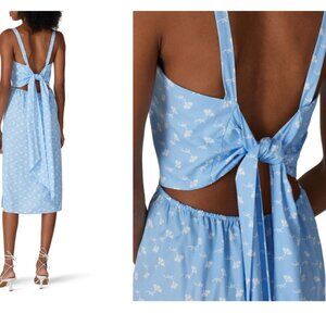 Tie-back blue dress Kourt XS